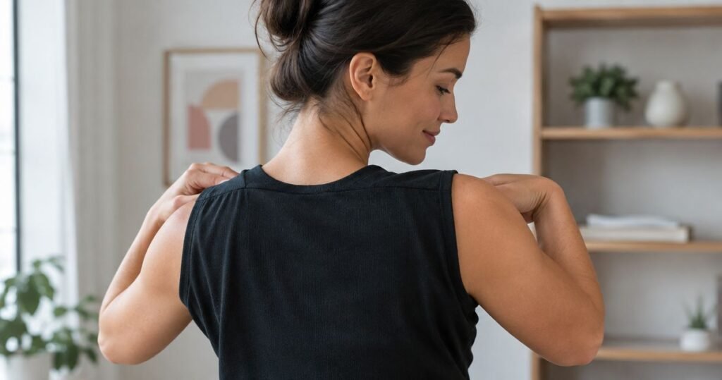A cicatriz da braquioplastia fica escondida na roupa