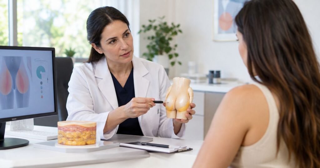 A gordura da lipoenxertia de glúteos pode reabsorver